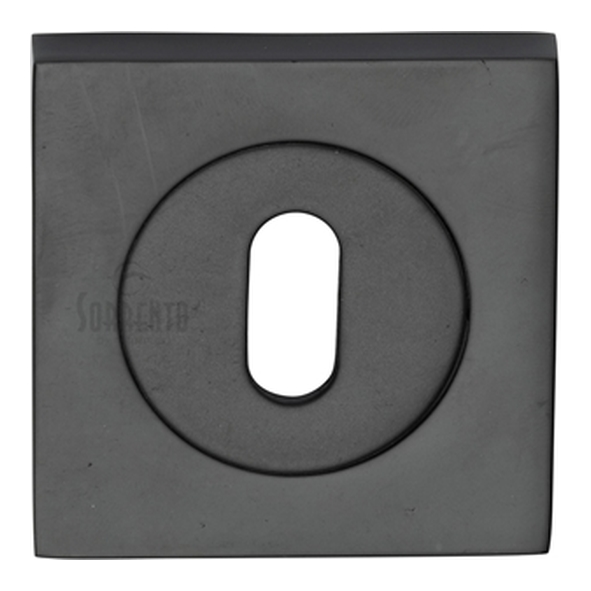 SC-SQ0191-BLK • Matt Black • Sorrento Square Mortice Key Escutcheon