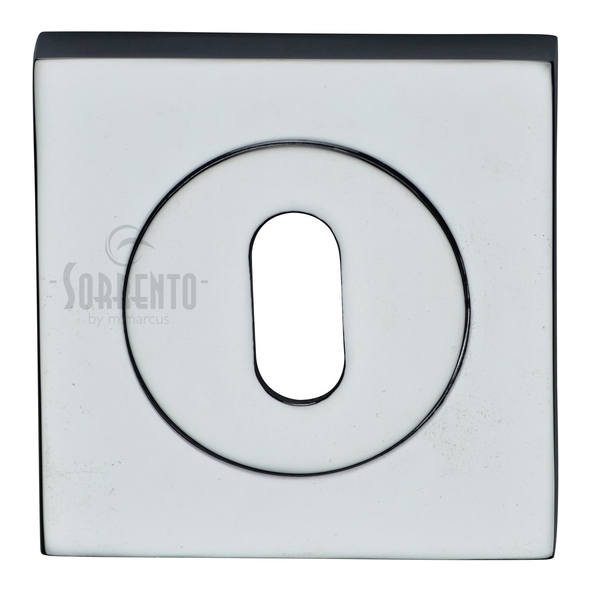 SC-SQ0191-PC  Polished Chrome  Sorrento Square Mortice Key Escutcheon