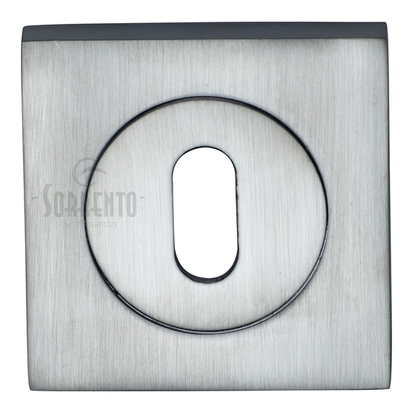 SC-SQ0191-SC  Satin Chrome  Sorrento Square Mortice Key Escutcheon