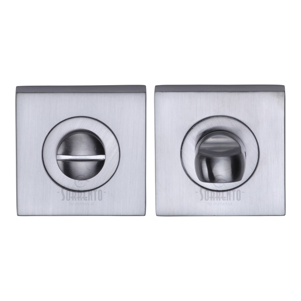 SC-SQ0195-SC • Satin Chrome • Sorrento Square Bathroom Turn With Release