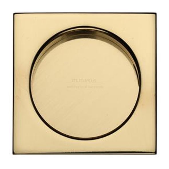 SQ2327-PB • 55 x 55mm • Polished Brass • Heritage Brass Concealed Fix Square Flush Pull Pair