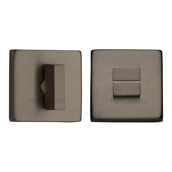 SQ4035-MB • Matt Bronze • Heritage Brass Plain Square Flat Bathroom Turn With Release