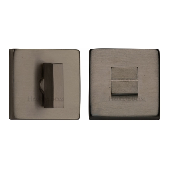 SQ4035-MB  Matt Bronze  Heritage Brass Plain Square Flat Bathroom Turn With Release