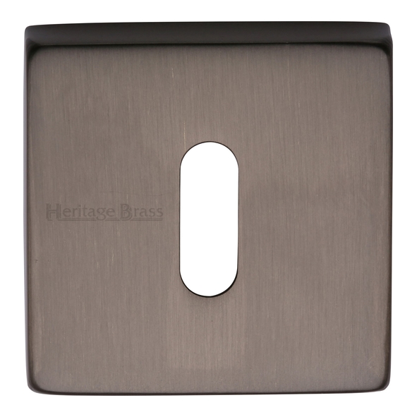 SQ5002-MB  Matt Bronze  Heritage Brass Plain Square Mortice Key Escutcheon