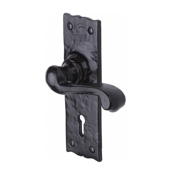 TC100  Standard Lock [57mm]  Antique Black Iron  Heritage Brass Shropshire Levers On Backplates