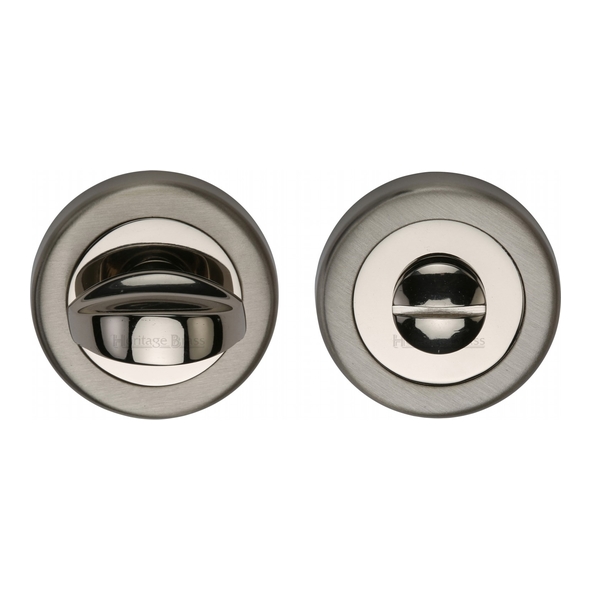 V0678-MC  Satin / Polished Nickel  Type BR12 Large Bathroom Turn With Release