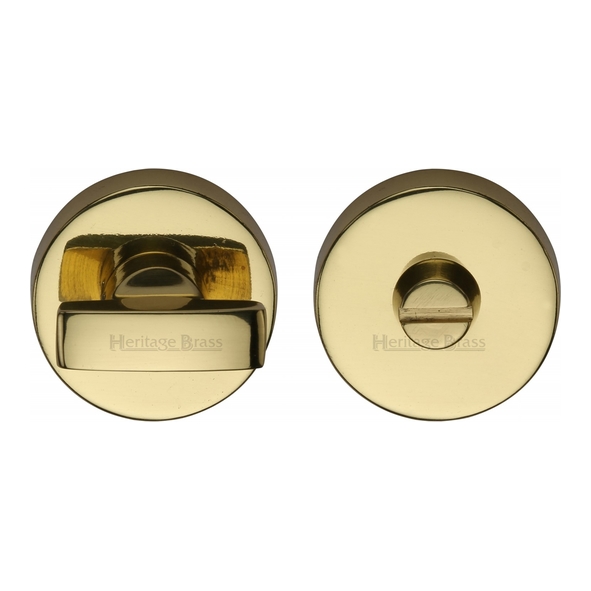 V1018-PB  Polished Brass  Heritage Brass Modern Flat Bathroom Turn With Release