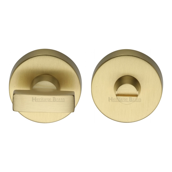 V1018-SB  Satin Brass  Heritage Brass Modern Flat Bathroom Turn With Release