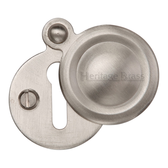 V1020-SN • Satin Nickel • Heritage Brass Victorian Covered Mortice Key Escutcheon