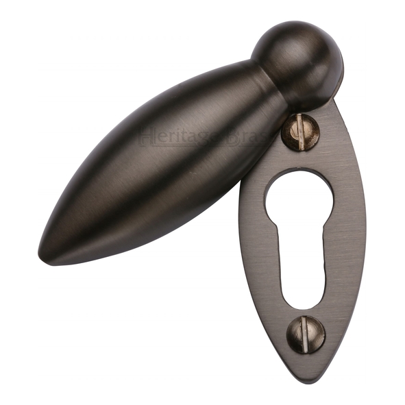 V1022-MB • Matt Bronze • Heritage Brass Heavy Tear Drop Mortice Key Escutcheon