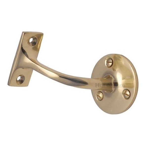 V1030 64-PB • 064mm • Polished Brass • Heritage Brass Medium Duty Brass Handrail Bracket