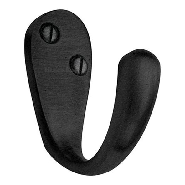 V1040-BKMT  Matt Black  Heritage Brass Victorian Single Robe Hook