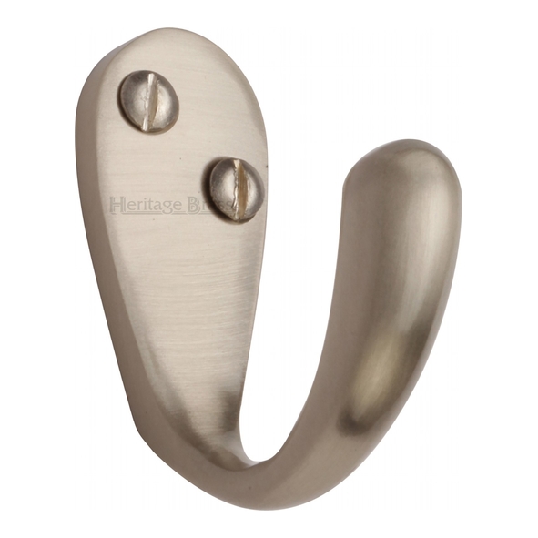 V1040-SN • Satin Nickel • Heritage Brass Victorian Single Robe Hook