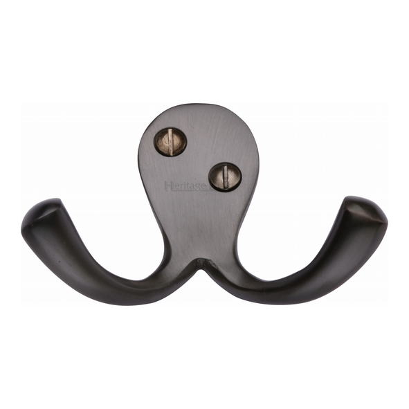 V1060-MB • Matt Bronze • Heritage Brass Victorian Double Robe Hook