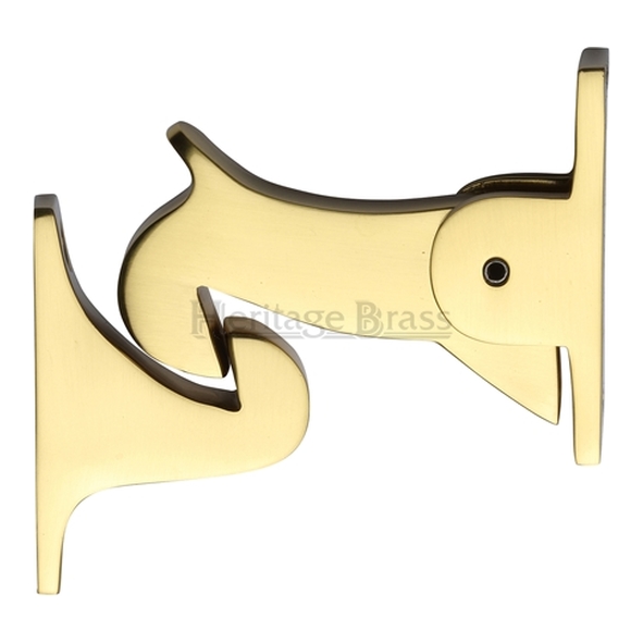 V1074-PB • 83mm • Polished Brass • Heritage Brass Traditional Gravity Door Holder