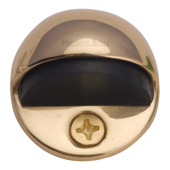 V1080-PB • 024mm • Polished Brass • Heritage Brass Floor Mounted Oval Door Stops