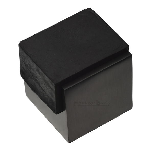 V1082-MB • 38 x 42 x 42mm • Matt Bronze • Heritage Brass Floor Mounted Square Door Stop