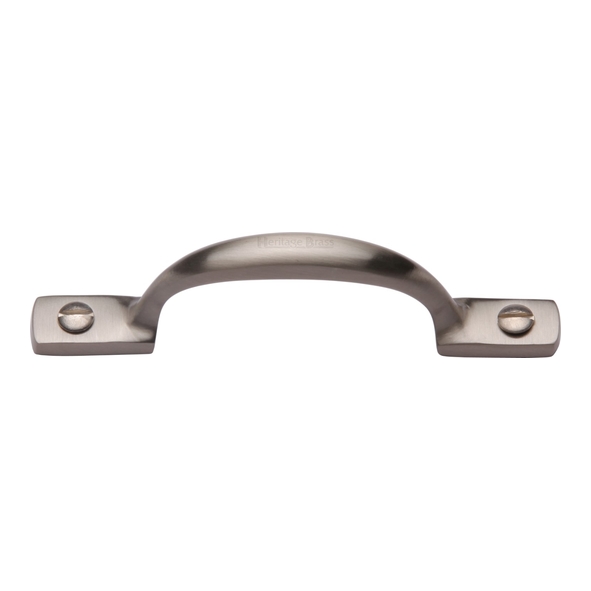 V1090 102-SN  102 x 28mm  Satin Nickel  Heritage Brass Straight Face Fixing Cabinet Handle