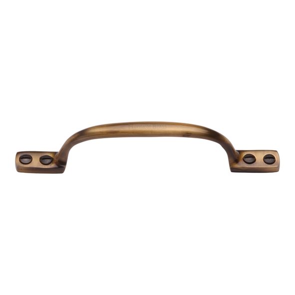 V1090 152-AT  152 x 35mm  Antique Brass  Heritage Brass Straight Face Fixing Cabinet Handle