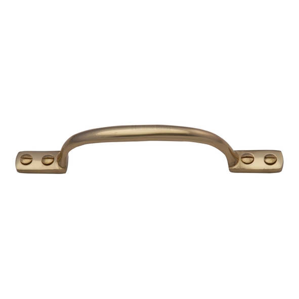 V1090 152-PB  152 x 35mm  Polished Brass  Heritage Brass Straight Face Fixing Cabinet Handle