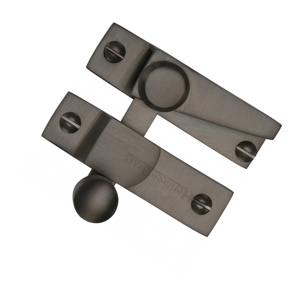 V1105-MB • Non-Locking • Matt Bronze • Heritage Brass Straight Arm Sash Fastener