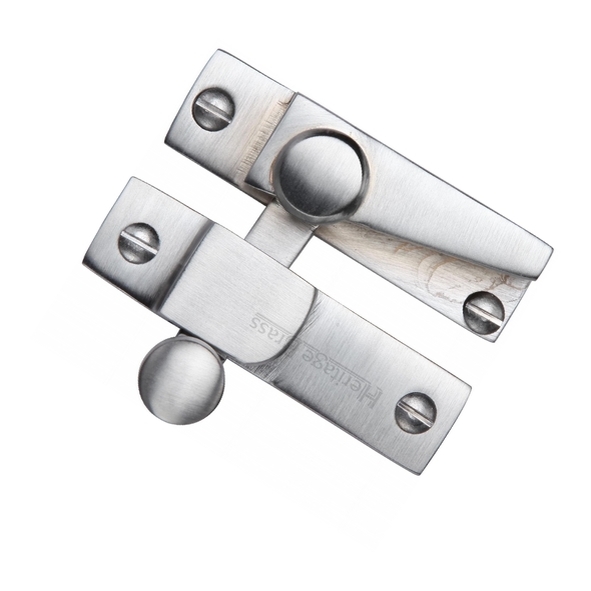 V1105-SC  Non-Locking  Satin Chrome  Heritage Brass Straight Arm Sash Fastener