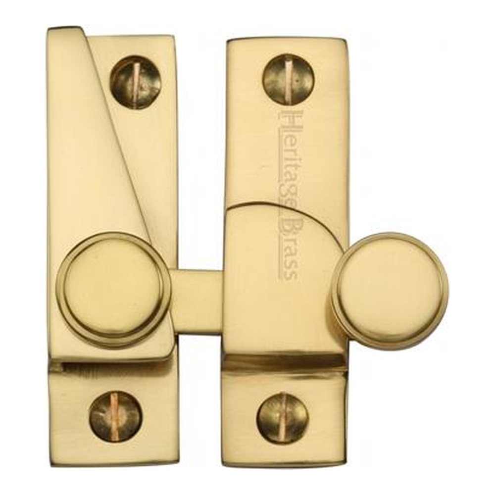 V1106-PB  Non-Locking  Polished Brass  Heritage Brass Quadrant Sash Fastener