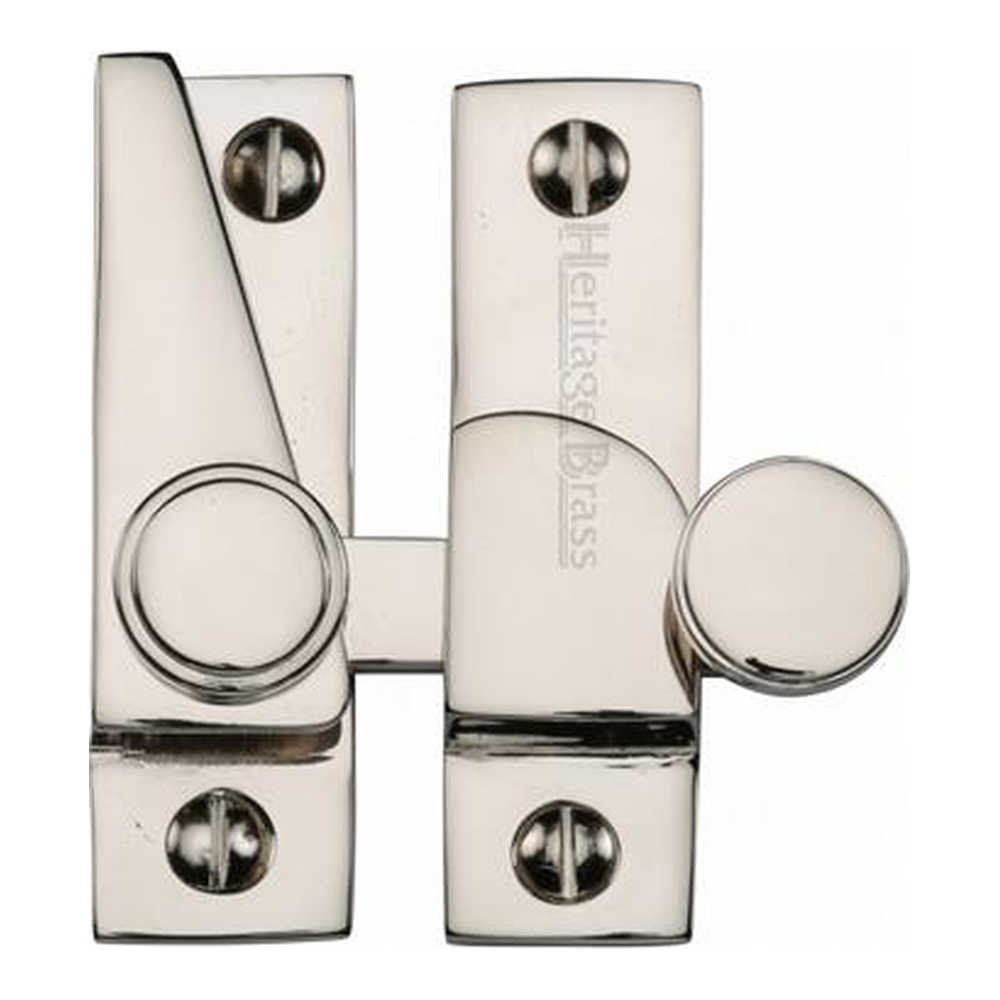 V1106-PNF  Non-Locking  Polished Nickel  Heritage Brass Quadrant Sash Fastener