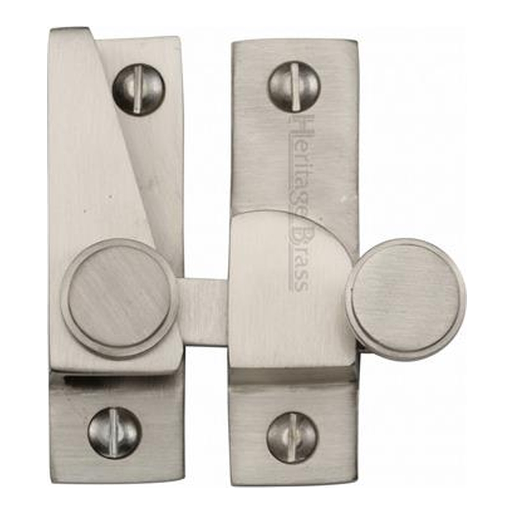 V1106-SN  Non-Locking  Satin Nickel  Heritage Brass Quadrant Sash Fastener