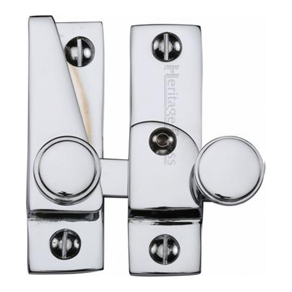 V1106L-PC  Locking  Polished Chrome  Heritage Brass Quadrant Sash Fastener