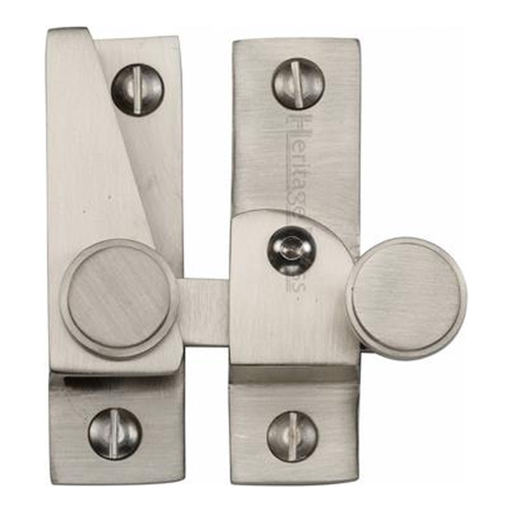 V1106L-SN  Locking  Satin Nickel  Heritage Brass Quadrant Sash Fastener