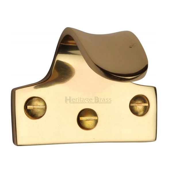 V1110-PB  Polished Brass  Heritage Brass Hook Pattern Sash Lift