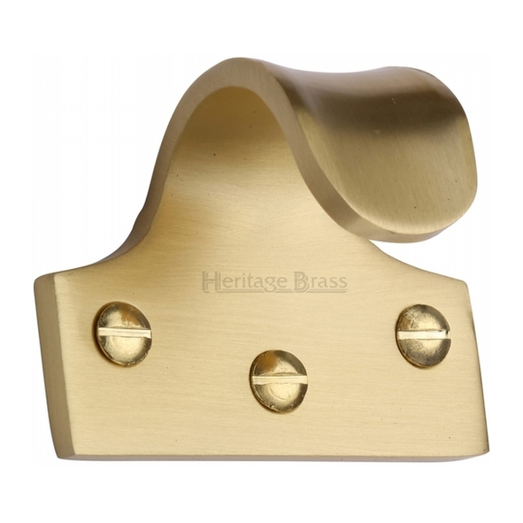 V1110-SB  Satin Brass  Heritage Brass Hook Pattern Sash Lift