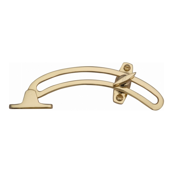 V1118-PB • 204mm • Polished Brass • Heritage Brass Quadrant Casement Stay