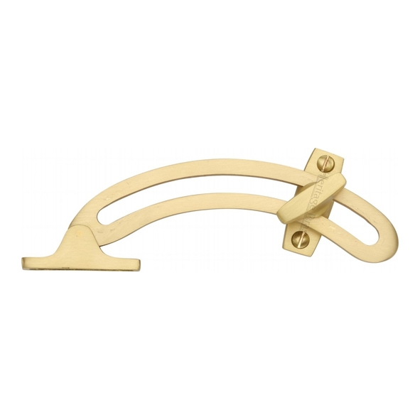 V1118-SB • 204mm • Satin Brass • Heritage Brass Quadrant Casement Stay