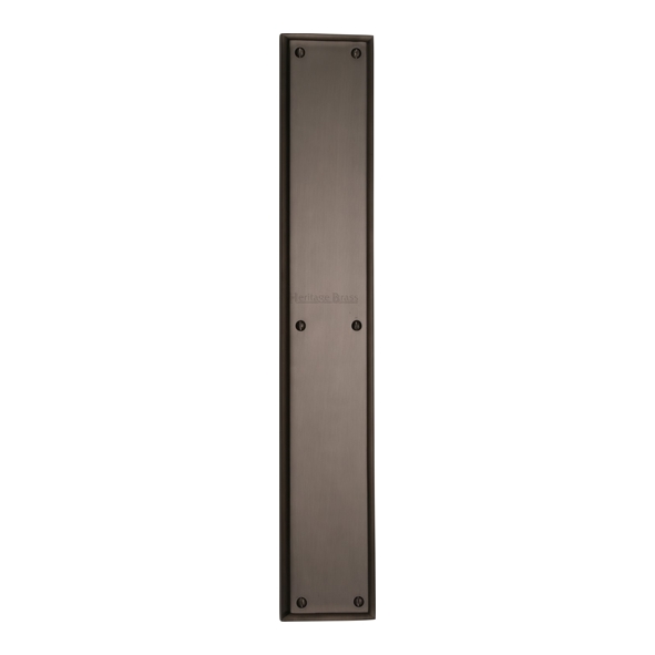 V1166-MB • 460 x 070mm • Matt Bronze • Heritage Brass Edged Cast Finger Plate