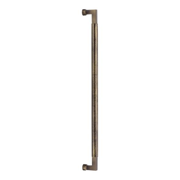 V1317-483-AT � 483mm � Antique Brass � Heritage Brass Bauhaus Hammered Pull Handle