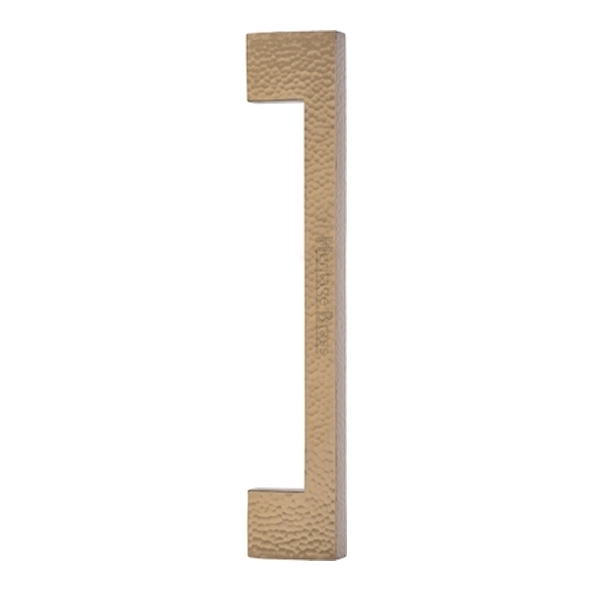 V1395-305-SB � 305mm � Satin Brass � Heritage Brass Metro Hammered Pull Handle
