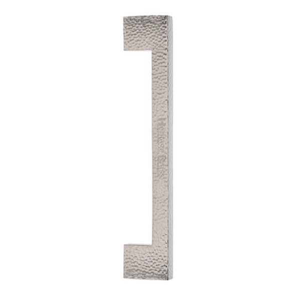 V1395-305-SN � 305mm � Satin Nickel � Heritage Brass Metro Hammered Pull Handle