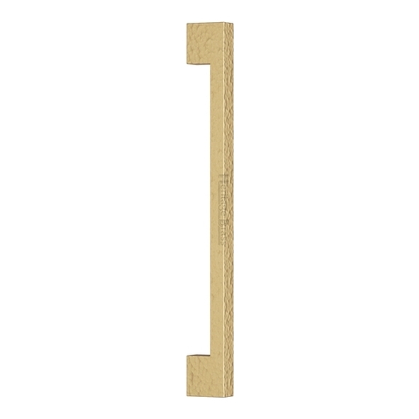 V1395-457-SB � 457mm � Satin Brass � Heritage Brass Metro Hammered Pull Handle