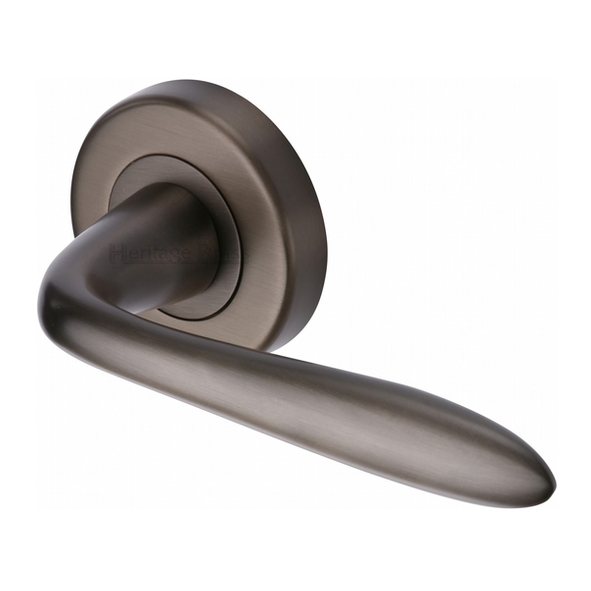 V1750-MB • Matt Bronze • Heritage Brass Sutton Levers On Plain Round Roses