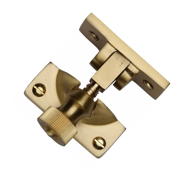 V2055-SB  Non-Locking  Satin Brass  Heritage Brass Brighton Pattern Sash Fastener