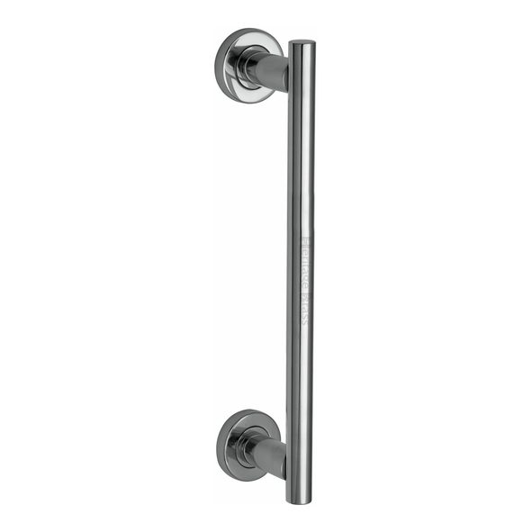 V2057-PC • 278mm • Polished Chrome • Heritage Brass Pedestal Pull Handle On Concealed Fixing Roses