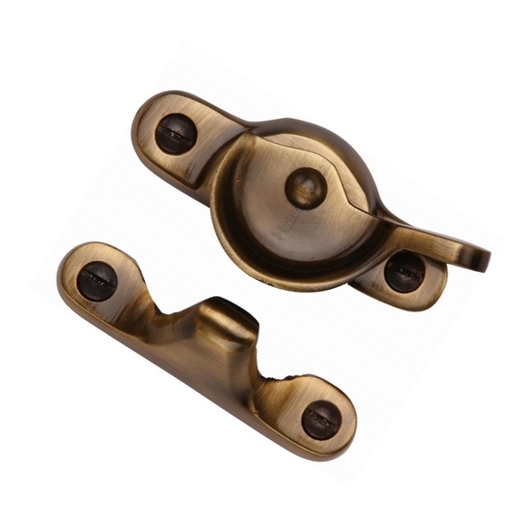 V2060-AT • Non-Locking • Antique Brass • Heritage Brass Fitch Sash Fastener