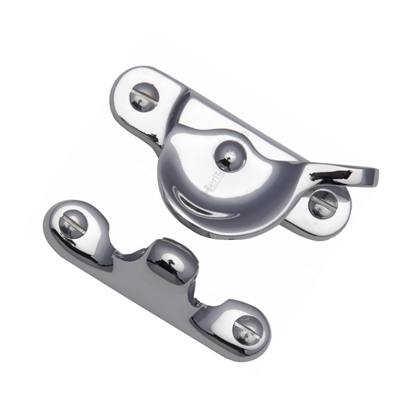 V2060-PC • Non-Locking • Polished Chrome • Heritage Brass Fitch Sash Fastener