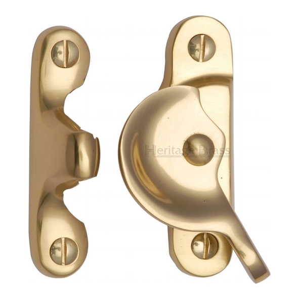 V2060-ULB  Non-Locking  Unlacquered Brass  Heritage Brass Fitch Sash Fastener