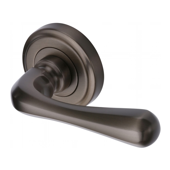 V3020-MB • Matt Bronze • Heritage Brass Charlbury Levers On Edged Round Roses