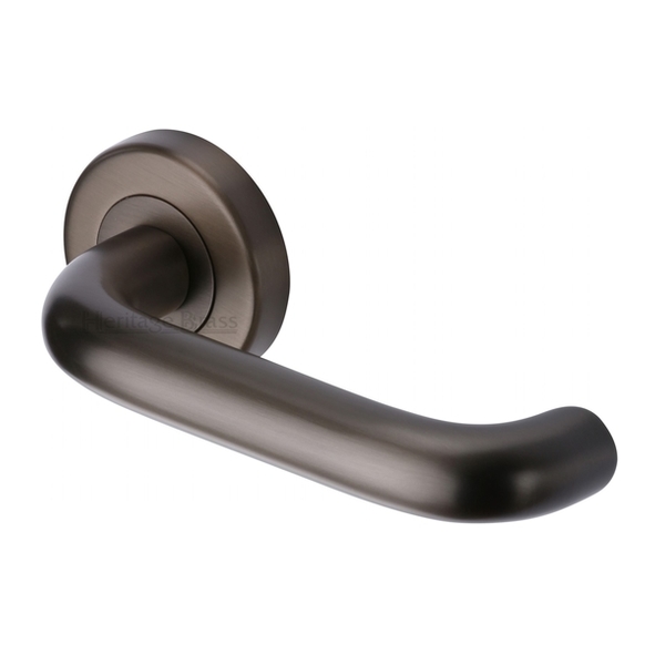 V3090-MB • Matt Bronze • Heritage Brass Harmony Levers On Plain Round Roses