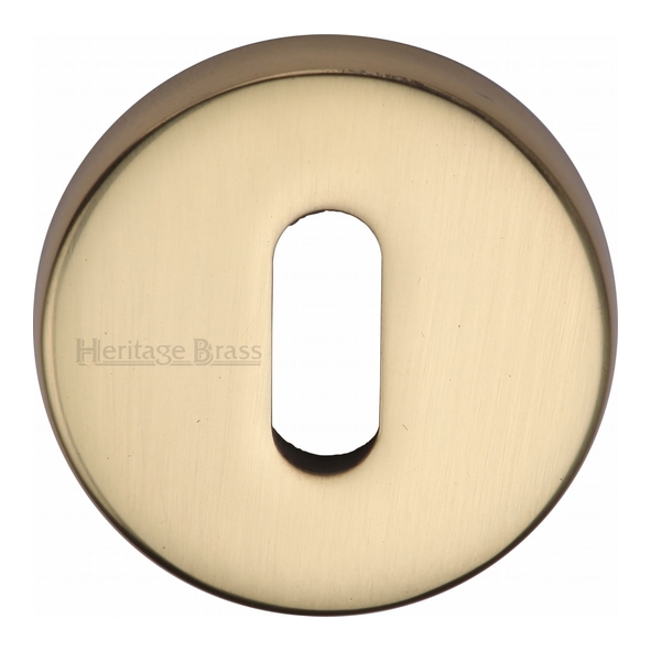 V4007-PB  Polished Brass  Heritage Brass Modern Concealed Fixing Mortice Key Escutcheon