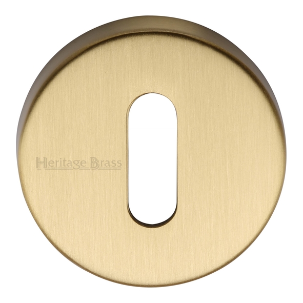 V4007-SB • Satin Brass • Heritage Brass Modern Concealed Fixing Mortice Key Escutcheon